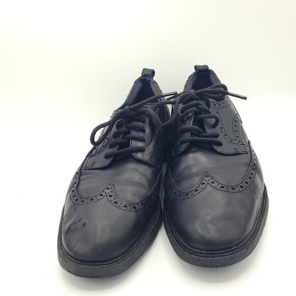 Cole Haan grand evolution Black Oxfords Wingtip Brogue men's size 10 - Picture 7 of 8